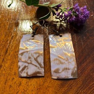 Lilac Rectangle Earrings